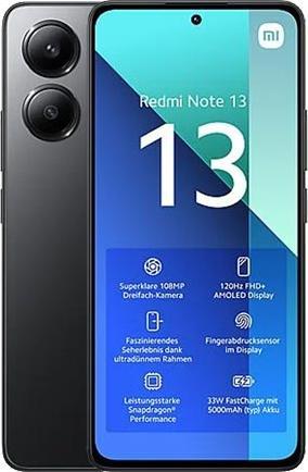 Produktbild Xiaomi Redmi Note 13 (128 GB, Schwarz, 6.67", Dual SIM, 108 Mpx, 4G)