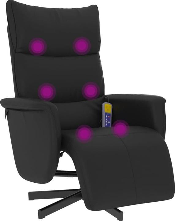 Actual product image VidaXL Massage chair with footrest black imitation leather, colour