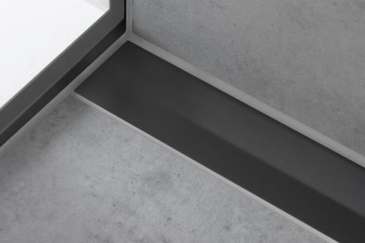 Actual product image hansgrohe HG shower channel RainDrain Flex can be shortened, wall mounting 900mm matt black (900 mm)