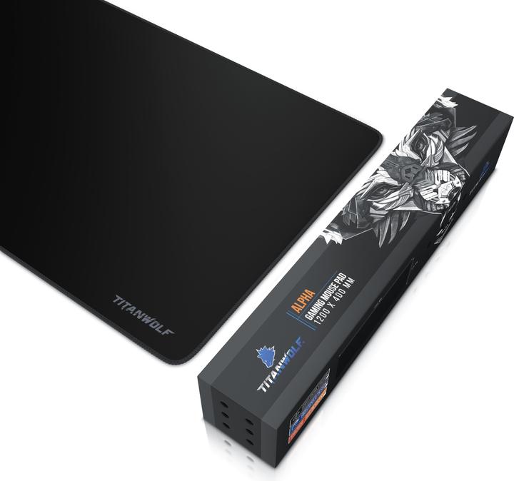Produktbild Titanwolf Gaming Mauspad, XXXL Speed Mausmatte 1200 x 400 mm, Geschwindigkeit & Präzision, Alpha (3XL)