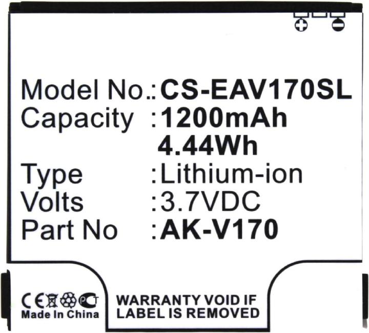Produktbild AGI 82498 - Batterie/Akku - Schwarz - Weiss - Lithium-Ion (Li-Ion) - 1200 mAh - 3,7 V