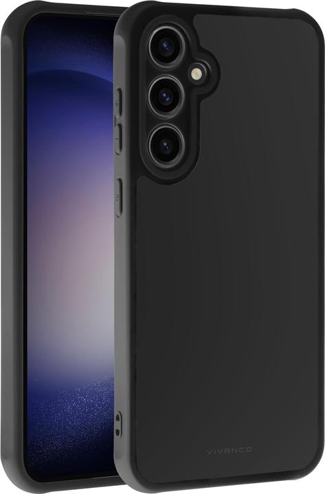 Image du produit Vivanco Housse FROSTED pour Samsung Galaxy S23 FE, semi-transparente/noire, cadre de protection de (Samsung Galaxy S23 FE)