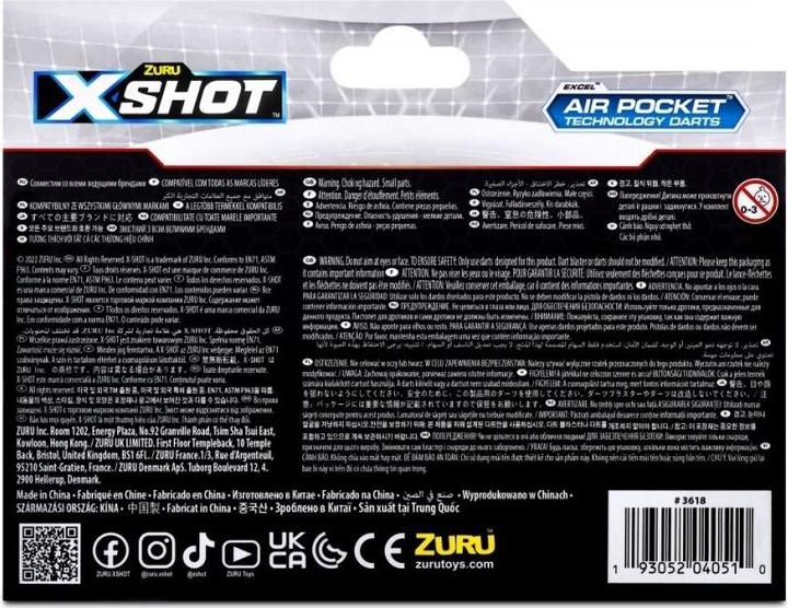 Nutritional values and ingredients Xshot Zestaw strzałek Excel Air Pocket Technology Foam Darts