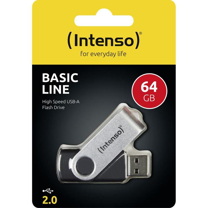 Actual product image Intenso basic line (64 GB, USB-A, USB 2.0)