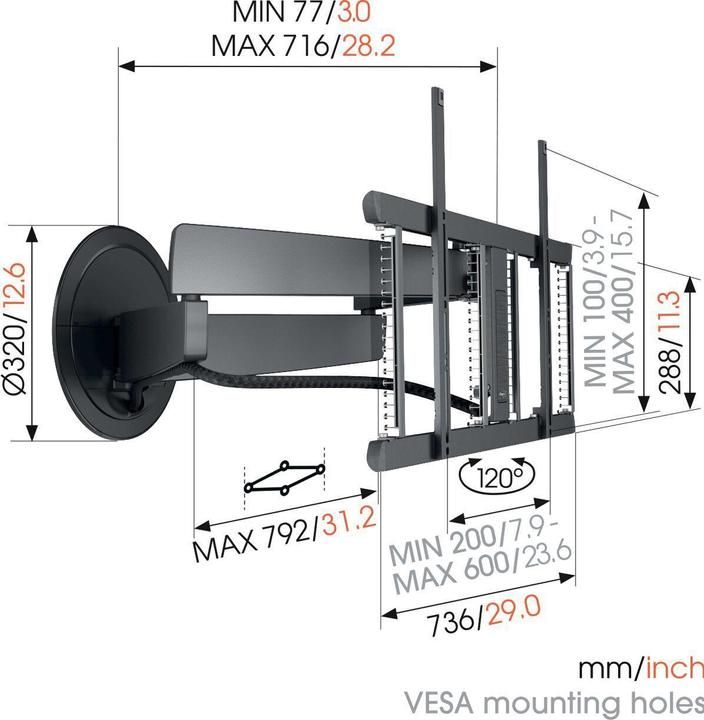Produktbild Vogels TVM 7655 (Wand, 77", 35 kg)