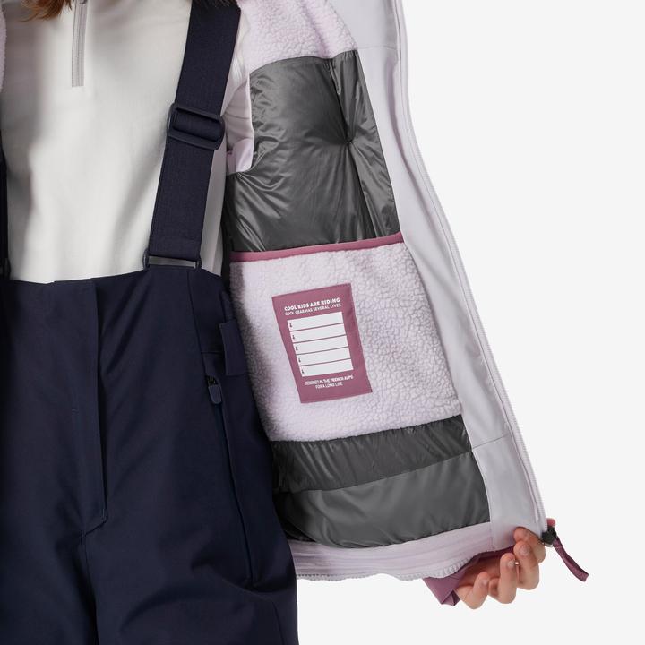 Image du produit Wedze Veste de ski enfants matelassée chaude imperméable - Piste 500 rose (128)