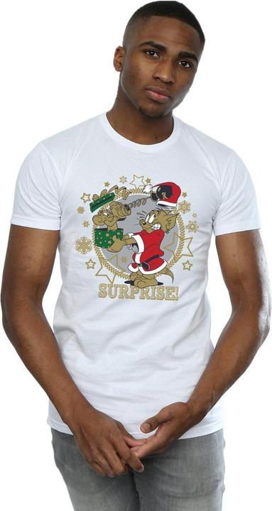 Actual product image Tom & Jerry Mens Christmas Surprise T-Shirt (XXL)