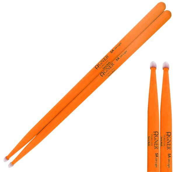 Agner 1 pair of 5 A UV Light Sticks in orange (Drum set)