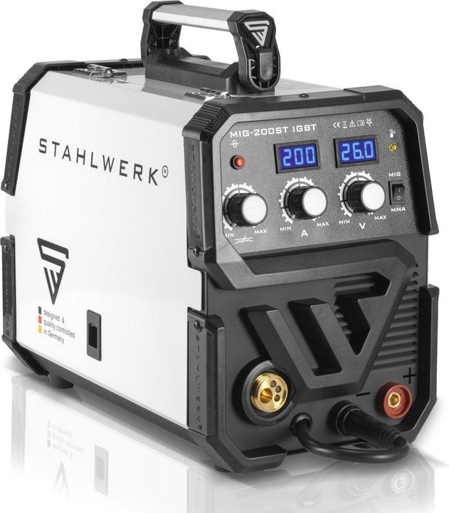 Produktbild Stahlwerk Schweissgerät MIG MAG 200 ST IGBT Schutzgas mit 200 Ampere MMA E-Hand