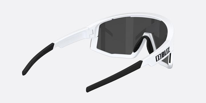 Actual product image Bliz Fusion (matt white, White, Black, Smoke w Red Multi)