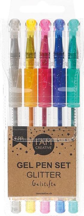 Immagine prodotto I Am Creative Set penne gel glitter, 5 pz. (Pink, Giallo, Blu, Verde, Grigio, 5 x)