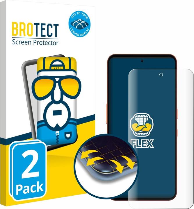 Produktbild BROTECT Fullscreen Schutzfolie Displayschutz Folie Klar Transparent (2 Stück, Nothing Phone (2))