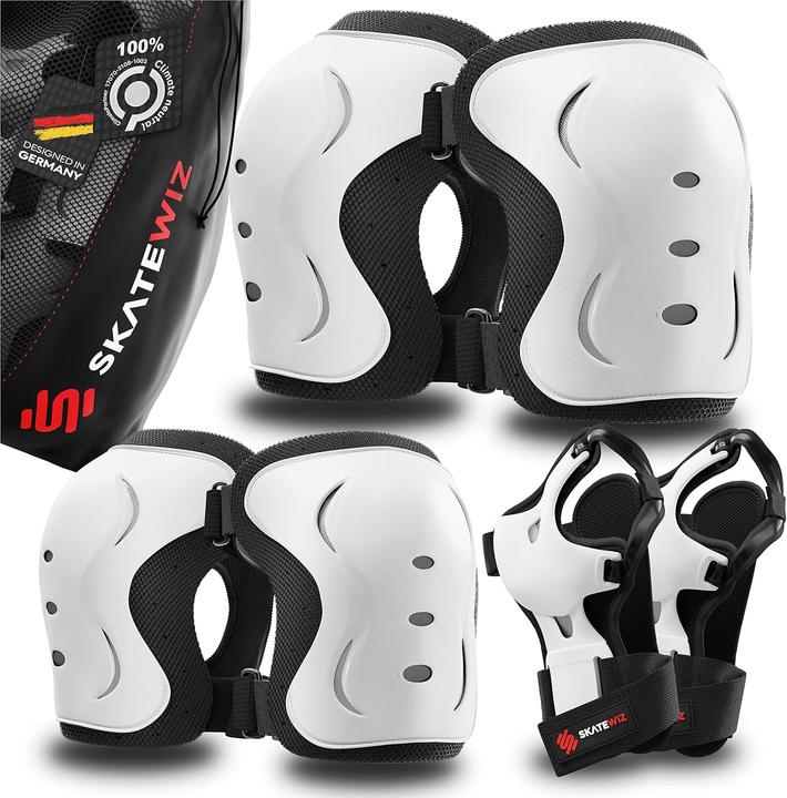 Actual product image Skatewiz Skate protector set (M, Wrist protectors, Elbow protectors, Knee pad, 6 pieces)