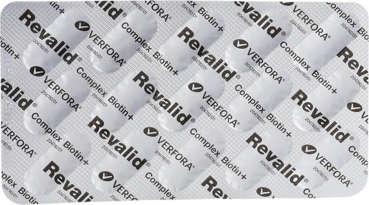 Nährwerte und Zutaten Revalid Complex Biotin+ (90 Stück, Kapseln, 75 g)