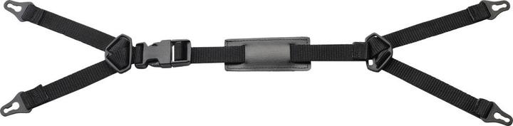 Actual product image Schubiger Fork chin strap suitable for safety helmets Textile strap, black w.quick-release fastener+4-point (Hearing protection replacement pads)