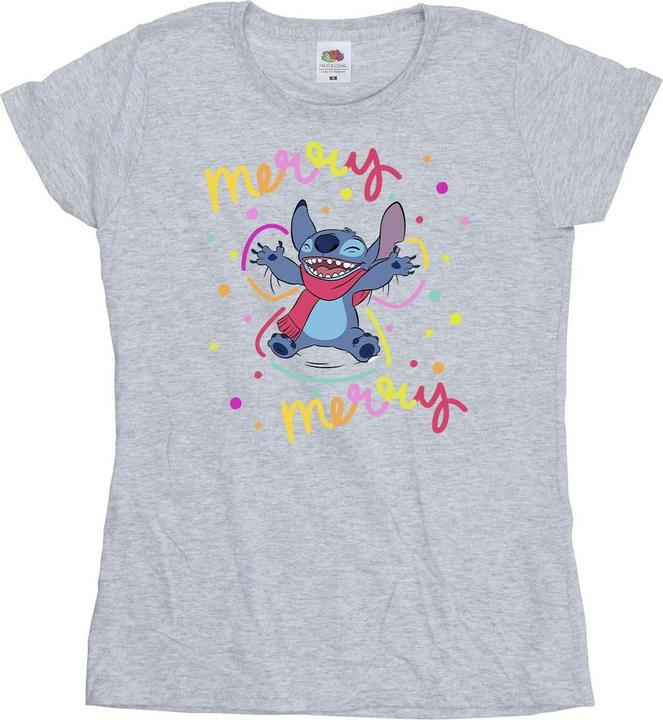 Image du produit Disney - T-shirt LILO & STITCH MERRY RAINBOW - Femme (XL)