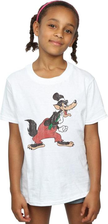 Actual product image Disney Girls Three Little Pigs Big Bad Wolf Cotton T-Shirt (152, 158)