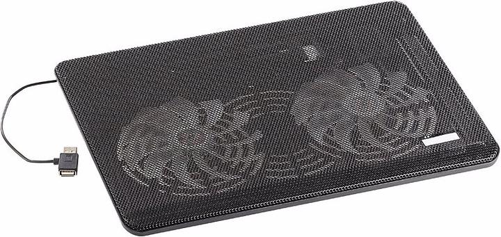 Callstel Notebook-Kühler bis 35,6 cm (14"), 2 Ventilatoren, 1.000 U/Min., 10 dB