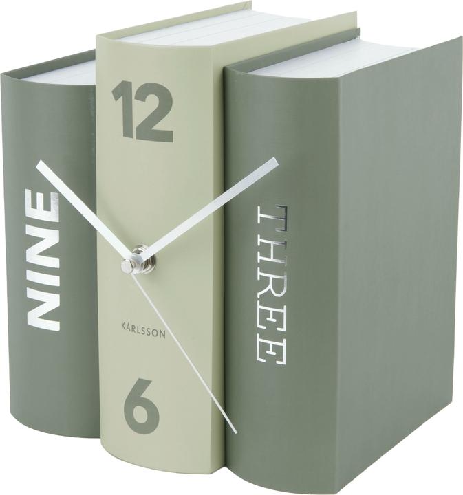 Produktbild Karlsson Table clock Book green tones paper, 20x15x20cm