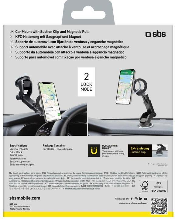 Image du produit SBS Support magnétique pour interface entreprise et pare-brise compatible avec MagSafe