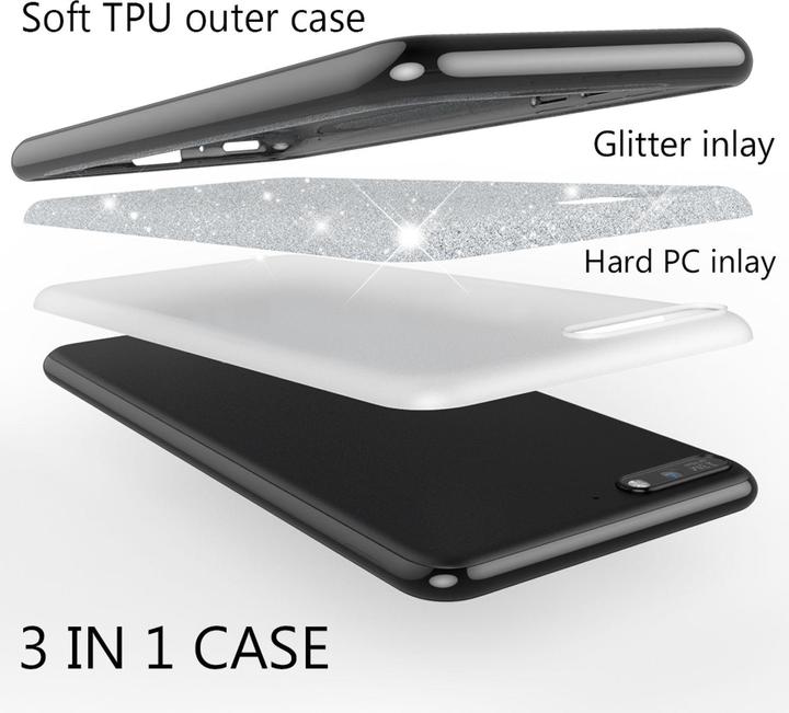 Actual product image Nalia Glitter cover (Huawei Y6 (2018))