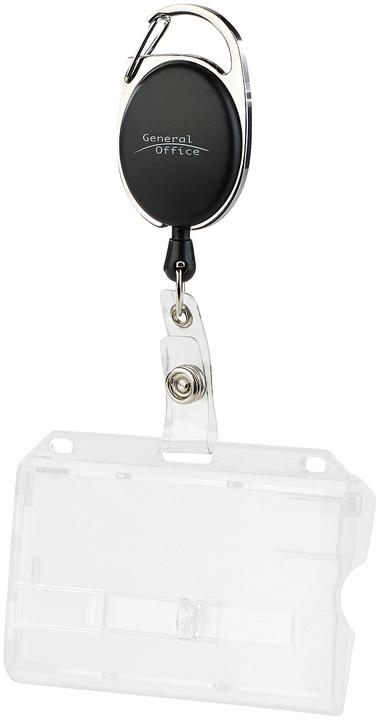 Actual product image General Office Set of 50 hard plastic ID covers with yoyo attachment clip (50 x)