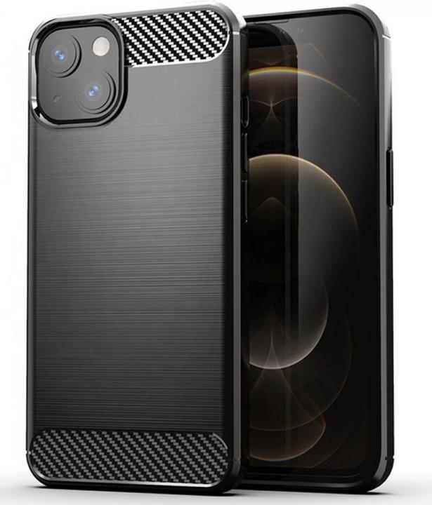 Actual product image Screenguard Carbon Brushed Soft TPU Case (Apple iPhone 13)