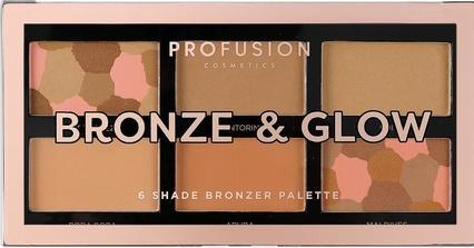 Actual product image Profusion Cosmetics Bronze & Glow 6 Shade Bronzer Palette (Bronze, 60 g)