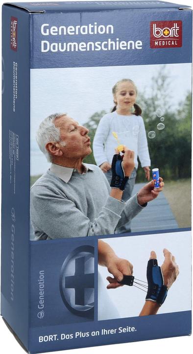 Actual product image Bort Medical Generation Daumenschiene M links blau (M)