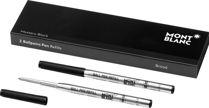 Montblanc Recharge pour stylo à bille grande capacité (Mine de gel, Noir)