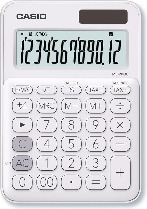 Actual product image Casio MS-20UC-WE Desktop calculator Simple calculator (Solar cells, Batteries)