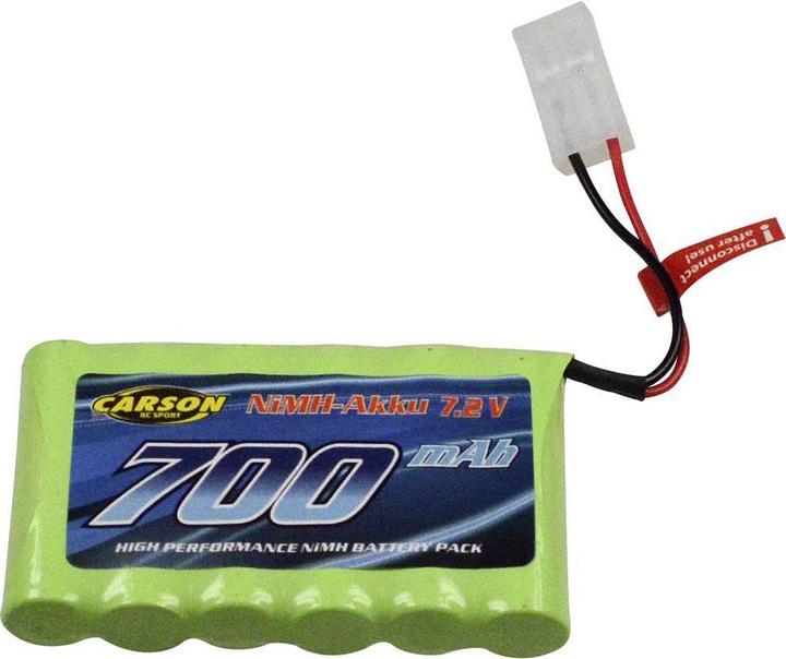 Image du produit Carson Pack d'accus de modélisme (NiMh) 7,2V/700mAh NiMH accu Race Shark TAM (7.20 V, 700 mAh)