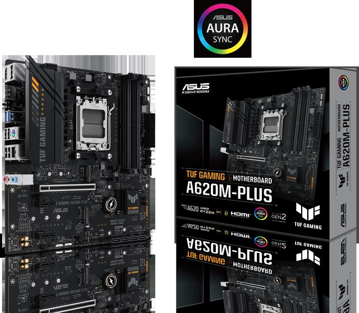 Produktbild ASUS TUF GAMING A620M-PLUS (AM5, AMD A620, mATX)