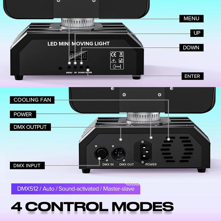 Actual product image UKing Moving Head - Stroboskoplicht