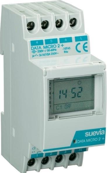 Orbis Horloge programmable sur profilé chapeau DATA MICRO 2 + 230 V