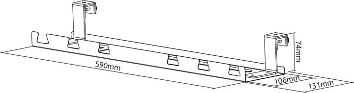 Actual product image InLine Cable management compartment (Cable conduit, 13.10 cm)