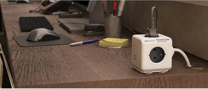 Actual product image Allocacoc PowerCube S+ (6 x, Type 13, USB-A, 3 m)
