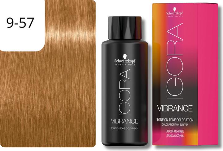Produktbild Schwarzkopf Professional IGORA VIBRANCE Tone On Tone Coloration (9-57 Extra Hellblond Gold Kupfer)