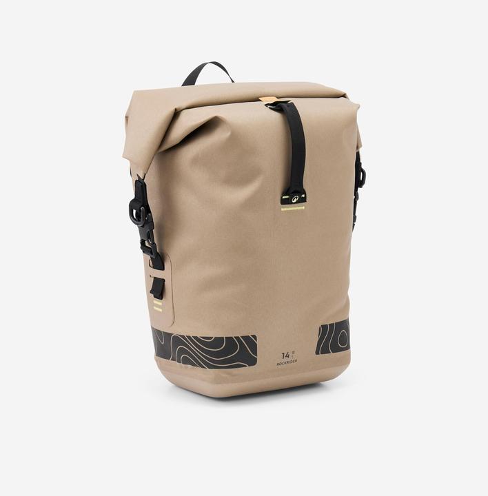Actual product image Rockrider Fahrradtasche Gepäcktasche Touring ADVT 900 14 l wasserdicht IPX6 (14 l, Luggage carrier bag)