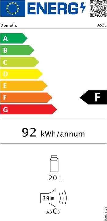 Energie-Label Dometic BordBar AS 25 (20 l)