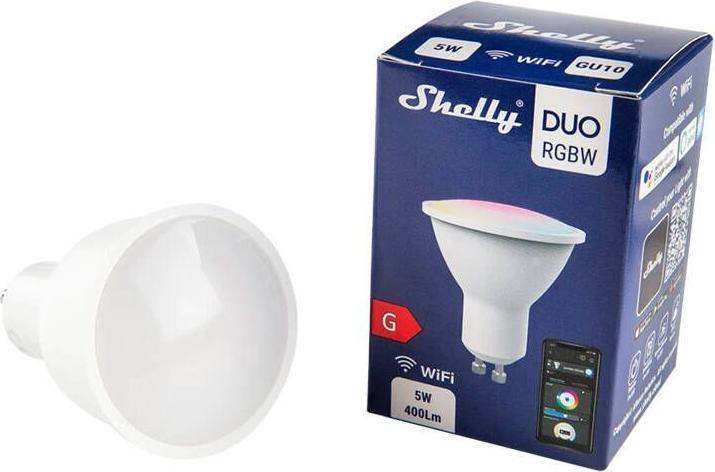 Produktbild Shelly Duo GU10 - RGBW (GU10, 5 W, 400 lm, 1 x, G)