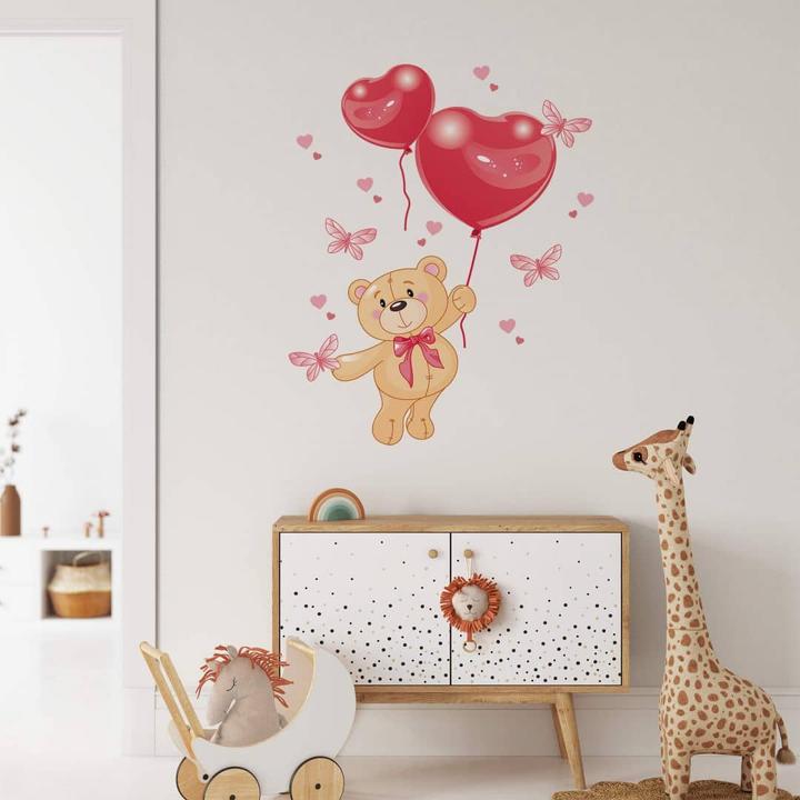Produktbild Trenddeko Bärchen mit Luftballon (60 x 80 cm)