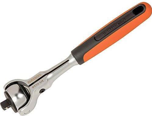 Image du produit Bahco Cliquet réversible 1/4" à tête pivotante, 72 dents et angle de reprise de 5°, 149 mm (1/4")
