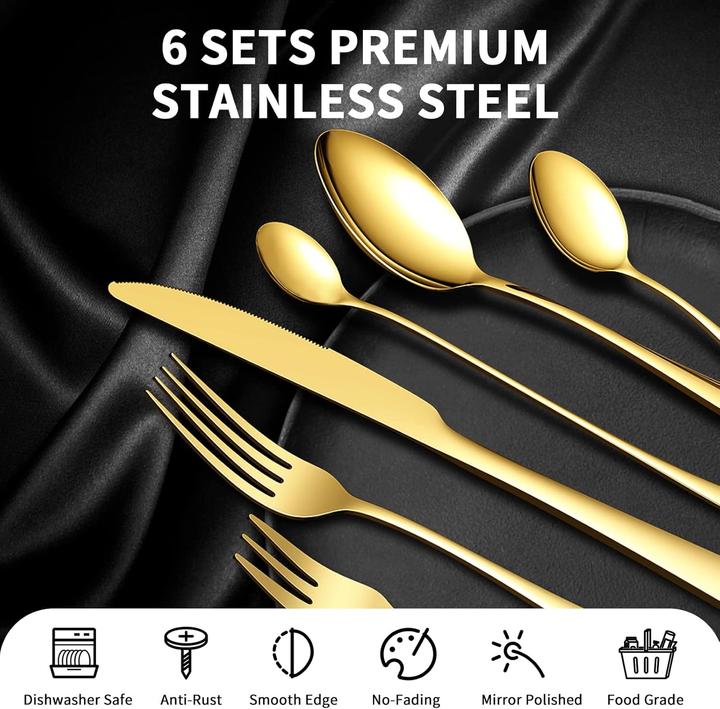 Actual product image Riwnni Flatware set (36 Piece, Cutlery set)