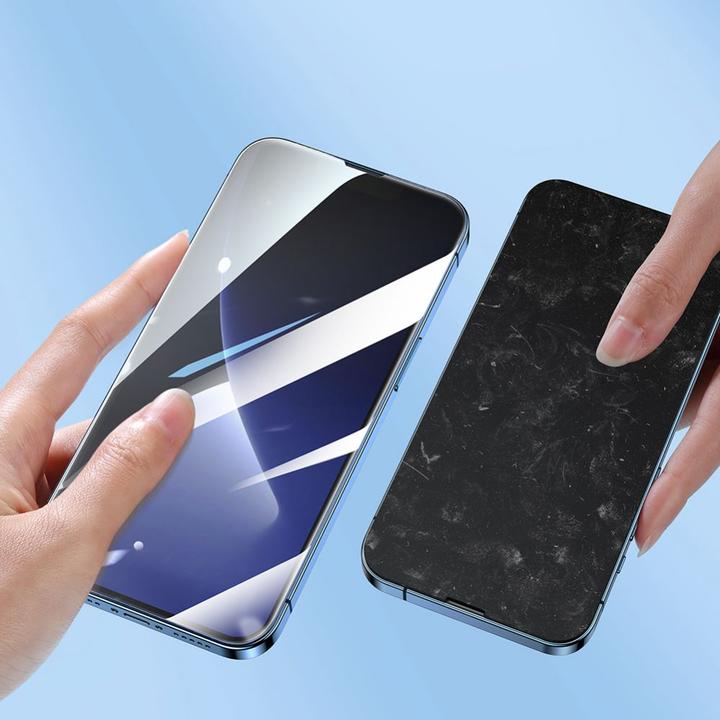 Actual product image Joyroom Easy Fit Full Screen tempered glass with mounting rack for iPhone 14 Pro Max (6.7 ") (J (1 Piece, Apple iPhone 14 Pro Max)