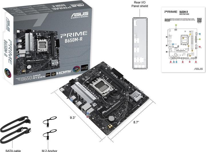 Immagine prodotto ASUS MB PRIME B650M-R (AM5, AMD B650, mATX)