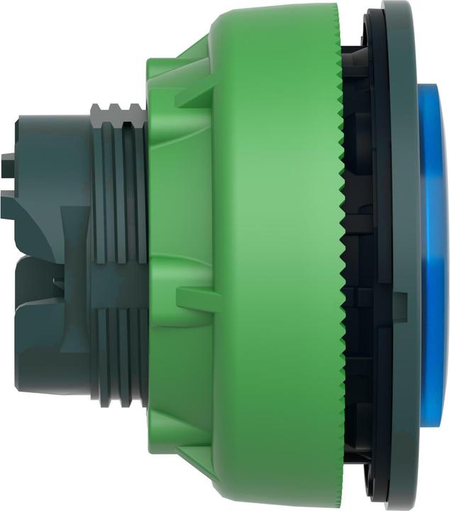 Produktbild APC Frontelement Leuchtdrucktaster, flach, ø30mm, IP69K, Blau, Erhöht, Rastend