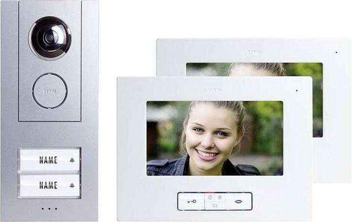 Produktbild M-E GMBH modern-electronics 41176 Video-Türsprechanlage Kabelgebunden Komplett-Set 2 Familienha (Kabelgebunden)