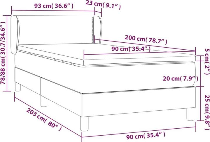 Produktbild VidaXL Karla (90 x 200 cm)