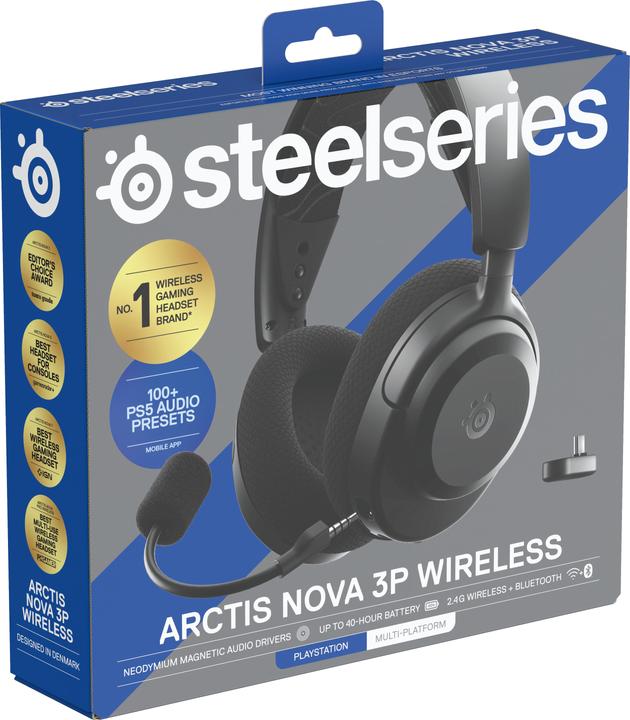 Actual product image SteelSeries Arctis Nova 3PW Black (Wireless)